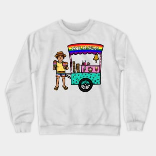 Street food vendor selling gay pride ice cream Crewneck Sweatshirt